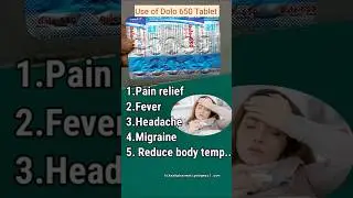 Dolo 650 Tablet benifits👍 #paracetamoltablet #bikashpharmatips #dolo650