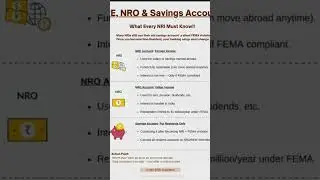 NRE NRO & Savings Accounts What Every NRI Must Know !!Many NRIs still use their old savings account