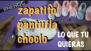 ZAPATO PANTUFLA FACIL de tejer Ganchillo Crochet