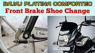 BAJAJ PLATINA COMFORTEC Front Brake Shoe Change | Hindi