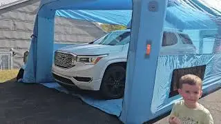 Blow Up Paint Tent for Painting Farm Equipment, Tractors, Trucks