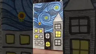 Starry night 🌟 | Vincent Van Gogh 🌻 #relaxingmusic #sunflowers #painting #art