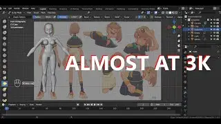 multistream test character modeling in blender (Road to 3K subs)