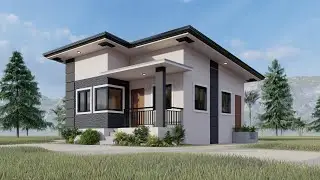 8 x 7 meters | Small House Design with 2 Bedrooms | 120 sqm lot