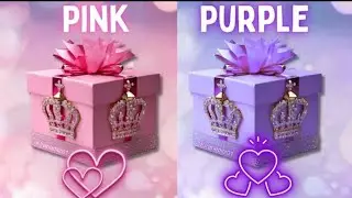 pink gift box vs purple gift box choose your gift box #gift #giftbox #chooseyourgift #choosebox