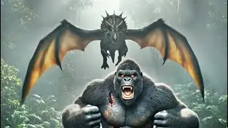 King Kong vs Flying Dinosaurs & Giant Crocodile in the Swamp