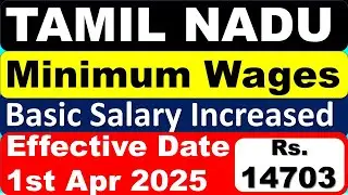 🔥 Tamil Nadu Minimum Wage Notification | New Wage Rates April 2025 | Must Watch! 📢💰