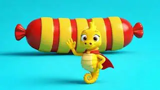 Smart Seahorse Beats 10 Sky Tech Trials for a Giant Sausage! Disney-Style Animated Adventure