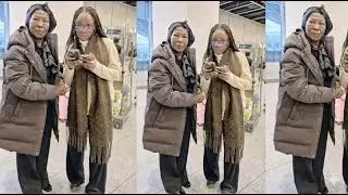 Lumba's Wife Akosua Serwaa Storm Ghana | Live From Kotoka International Airport