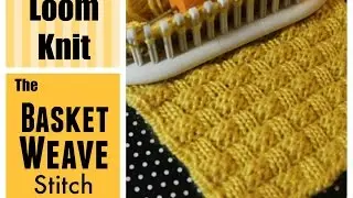 How to Loom Knit Stitches : Basket Weave Stitch on any Shape Loom Round Long Rectangular | Loomahat