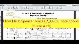 Aspects of Star Wars - A New Hope. Woodwind voicings in 4m5 and 5m1A