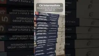 CA Intermediate books relevent for jan 26 , may/june 26 , sept 26 charted accountant #icaica