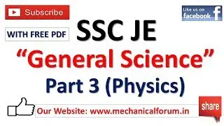 SSC JE 2018 || General Science || Important for All Branches || Physics Questions Capsule || Part 3