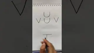 Quick simple and easy drawing of Goddess Lakshmi using letters U,V, and T / Mahalakshmi drawing