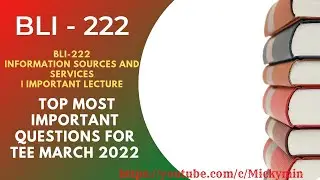 BLI - 222, Top Important Questions For Term End Exam | HUMANS AS SOURCES OF Information INFORMATION