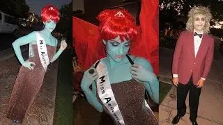 Miss Argentina and Beetlejuice Halloween Costumes|Come thrifting with us| #ThriftersAnonymous