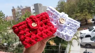 CÓMO TEJER CARTERA MODENEDERO A CROCHET FÁCIL Y RÁPIDO