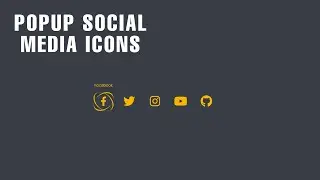 How to create Social Media Icons with Popups using HTML & CSS