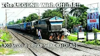 Rare Capture || Route Diverted Darjeeling Mail rescued by LKO WDG4 + SGUJ WDP4D dead EMD | ER | IR