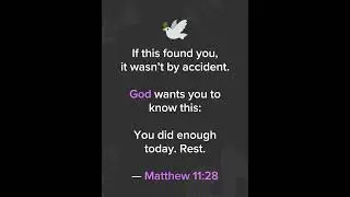 You Did Enough Today. Rest #faithtok #ChristianYouTube #encouragement #scripture #Shorts