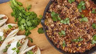Anne Burrell's 10-Minute Skillet Chicken Tacos