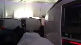Virgin Atlantic Upper Class Cabin seat 18K,Front nose 747-400, flat bed mode of the seat. VS7