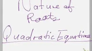 Nature of roots and the parabola