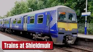 Trains at Shieldmuir Railway Station - A Relaxing Train Video