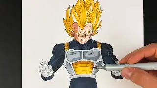 Drawing - Vegeta Super Saiyan