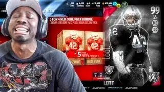 RED ZONE PACK OPENING & 99 RONNIE LOTT! Madden 16 Ultimate Team Gameplay Ep. 44