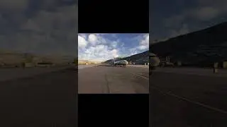 Ryanair 737 landing in Sion Airport from Bucharest