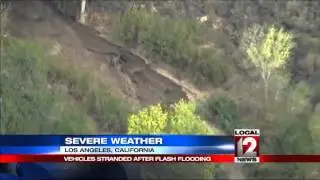 Key southern California interstate blocked in flash flooding