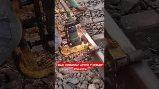 Rail Grinding After Thermit Welding #railway #thermitwelding #railjoint #grinding #rail #railtrack