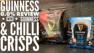 Обзор безалкогольного стаута Guinness Draught 0.0 с чипсами Burts Guinness и чили