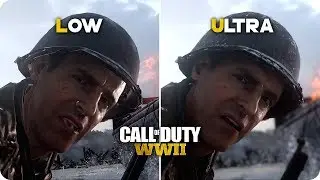 PC Graphics Comparison - COD WW2 - Low vs Ultra Settings