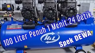 Air Impact Bebas Tekor dengan Mesin HL Kompresor 5 HP 100 Liter HL-S5100