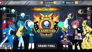 Stickman Warriors Tournament of Gohan, Black, Whis, Naruto, Trunks | Playxtreme