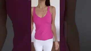Try the lululemon ALIGN full length tank #lululemon #lulu #fashiontryon #fashiontrends #barbiemovie