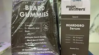 Man Matters BEARDGRO SERUM BEARD GUMMIES AND ROLLER UNBOXING