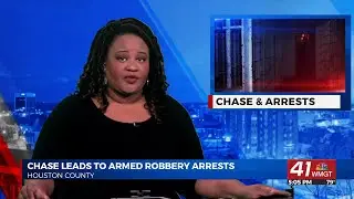 Vehicle chase in Houston County leads to arrest of armed robbery suspects