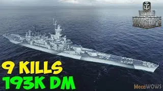 World of WarShips | Georgia | 9 KILLS | 193K Damage - Replay Gameplay 4K 60 fps