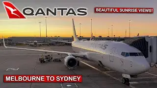 Flying Qantas B737 Economy Melbourne to Sydney at Sunrise (QF412)