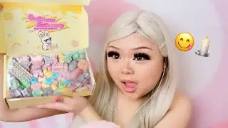 ASMR EATING VIRAL WAX CANDY (crunchy chewy sounds)(realistic?😳)