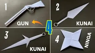 Сделай сам | бумажные проекты | изготовление | Кунай Минато | Звезда ниндзя | бумажный пистолет |...