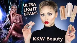 KKW Beauty UltraLight Beam Highlighter + Glosses Review | Alexandra Anele