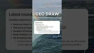 CEC Draw 📢 #canada #immigration #canadanews #shortsviral #fyp #expressentry #cec #canadapr