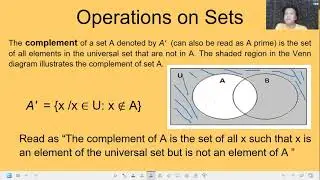 GRADE 7 MATH: Operations on Sets (Union, Intersection, Difference and Complement of Sets)