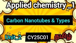 Applied chemistry|Carbon Nanotubes Types| Engineering|Tamil|CY25C01|Anna University|