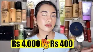 I Used ₹4000 Makeup on One Side & ₹400 Mars Cosmetics Dupes on the Other Can You Spot Difference?