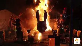 Crema de la falla Corts Valencianes